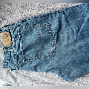 American Eagle Outfitters jeans. Size 38 X 32. Relaxed straight fit. Distressed
